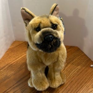 Living Nature Realistic German Shepherd Plush Soft Toy Dog with Tags